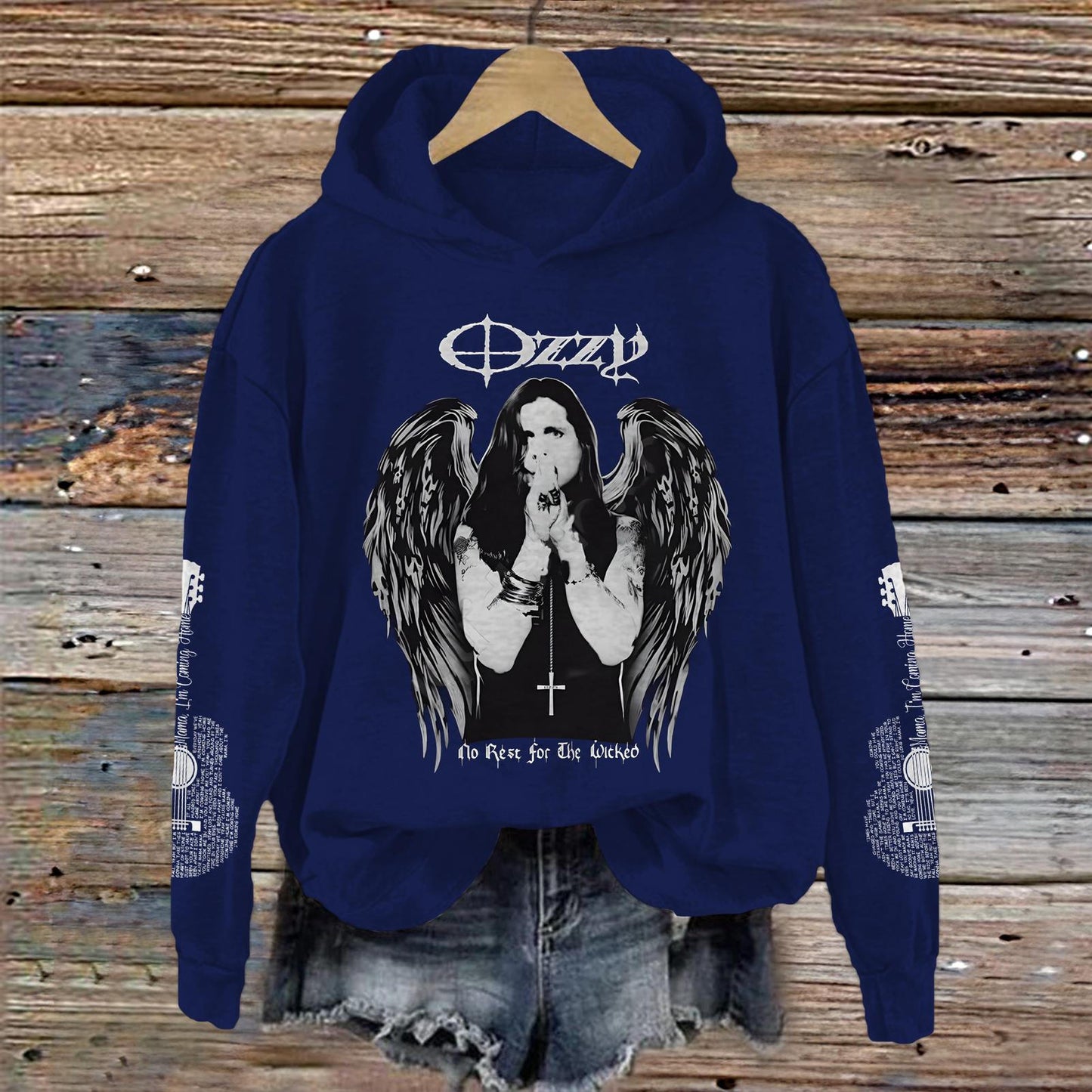 Ozzy Osbourne Long Sleeve Printed Hoodie