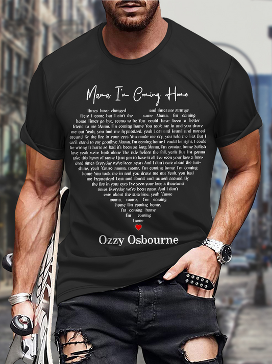 No Longer Touring Ozzy Osbourne Round Neck Short Sleeve Men's T-shirt