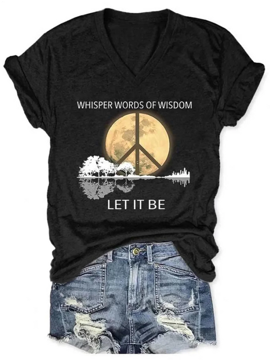 Whisper Of Wisdom Hippie Art V-neck T-Shirt