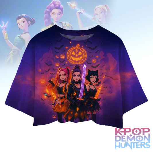 Halloween Demon Hunter Women's Umbilized T-shirt