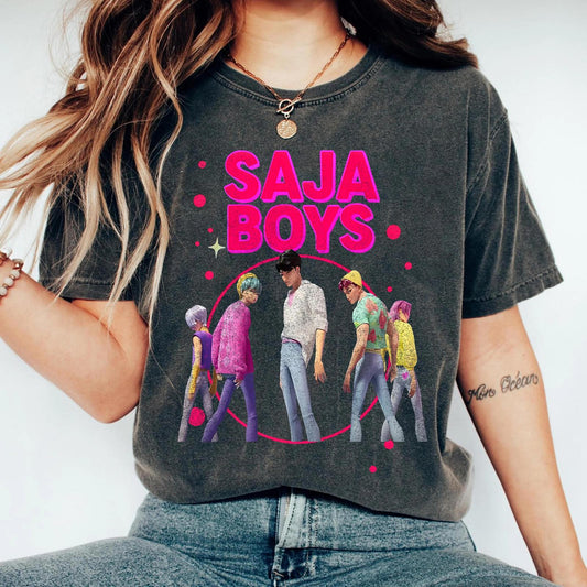 Huntrix Kpop Demon Vintage Print Retro T-shirt