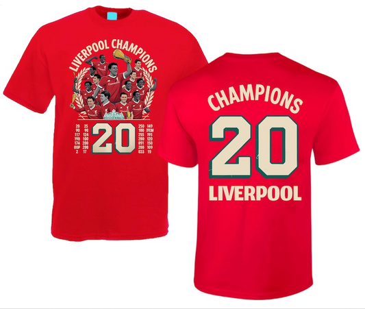 The Champions Liverpool Soccer Fans Round Neck Short Sleeve Men's T-shirt