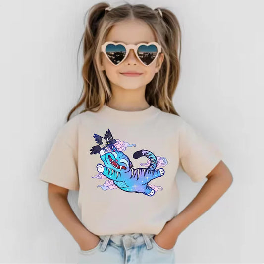 Derpy Tiger Demon Hunters Comfort Colors Kids T-Shirts