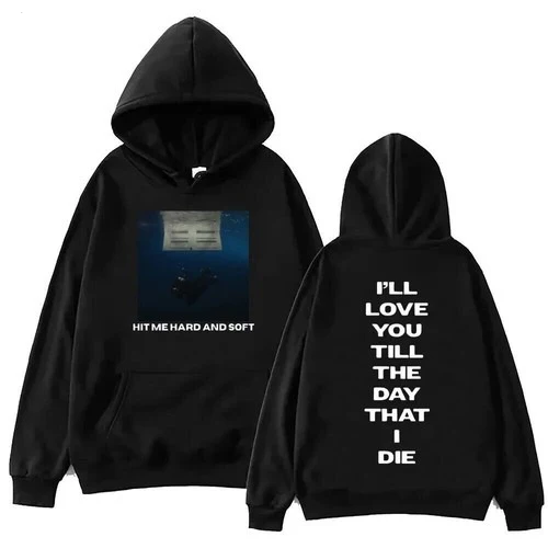 Hit Me Hard and Soft Loose Fit Hooded Sweatshirt With Pockets