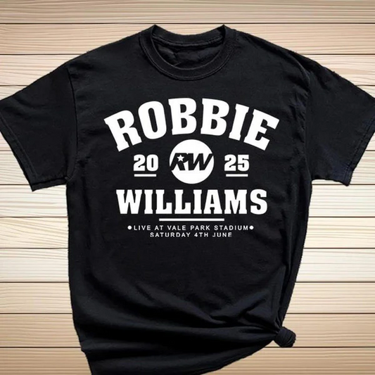 ロビー・ウィリアムズ ライブツアー 2025 ファン クルーネック Tシャツ