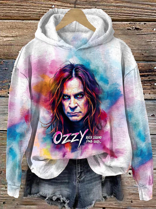 Ozzy Osbourne Art Painting Long Sleeve Printed Hoodie