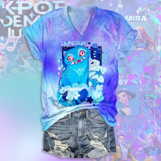 KPop Demon Hunters V-neck T-Shirt