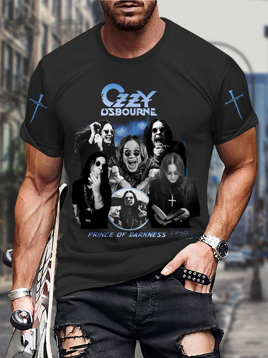 Ozzy Osbourne Round Neck Short Sleeve Men's T-shirt