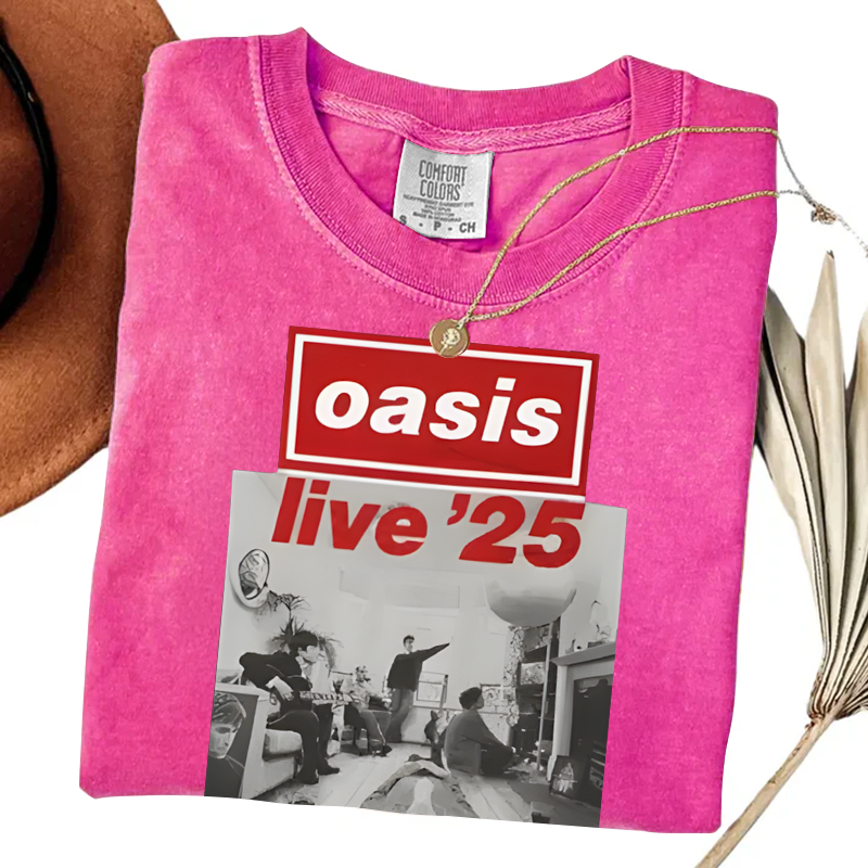 オアシス ライブツアー 2025 ヴィンテージ レトロ Tシャツ