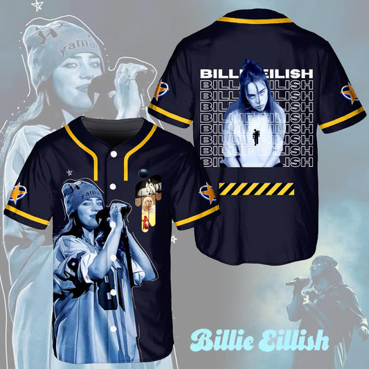 Billie Eilish Hit Me Hard And Soft Tour Baseball Jersey