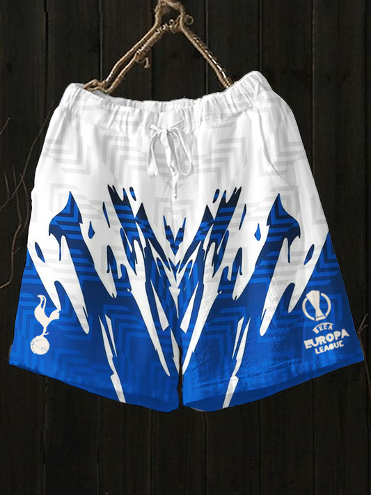 Tottenham Hotspurs UEFA Europa League Winners Football 2025 Print Casual Shorts
