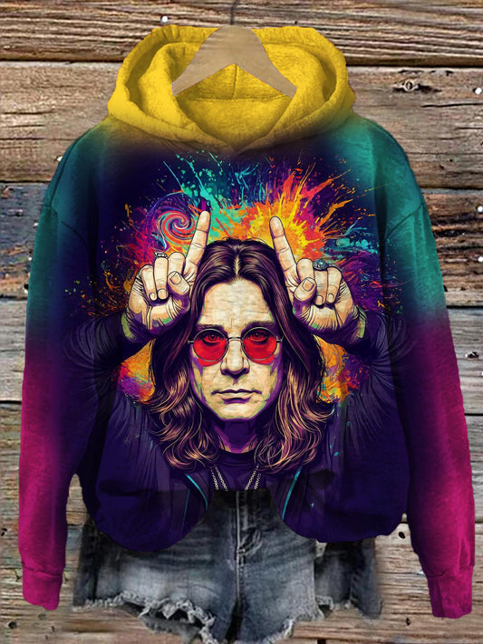 Ozzy Osbourne Long Sleeve Printed Hoodie