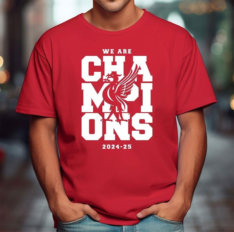 We are Champions Liverpool Round Neck Short Sleeve Men's T-shirt