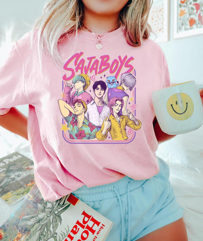케이팝 데몬헌터 크루넥 티셔츠 