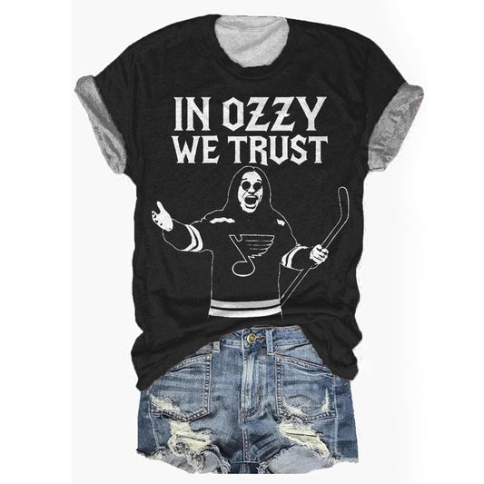 Ozzy Osbourne Crew Neck Cotton T-shirts
