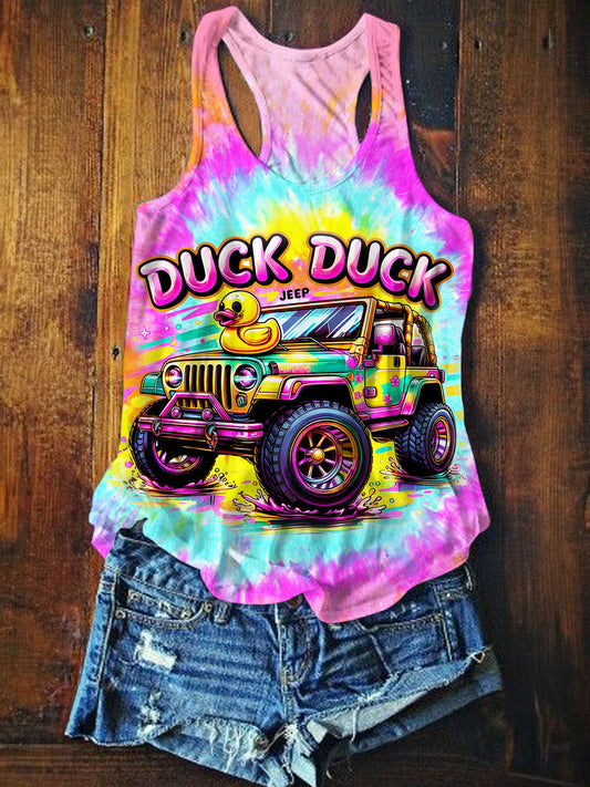 Débardeur imprimé canard tie-dye 