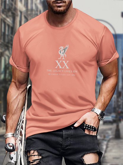 Vintage Liverpool Champions 2025 Round Neck Short Sleeve Men's T-shirt