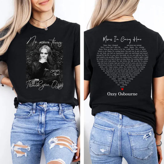 No More Tour Ozzy Osbourne Print Crew Neck T-shirt