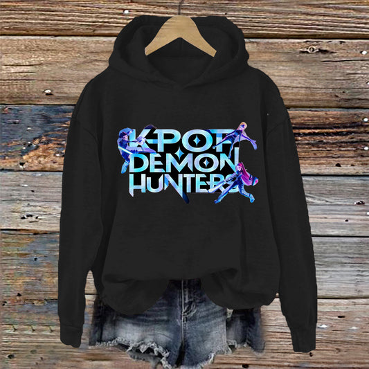 Demon Hunters Huntrix Long Sleeve Printed Hoodie