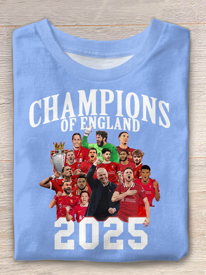 ヴィンテージ リバプール 2025 チャンピオンズ クルーネック Tシャツ