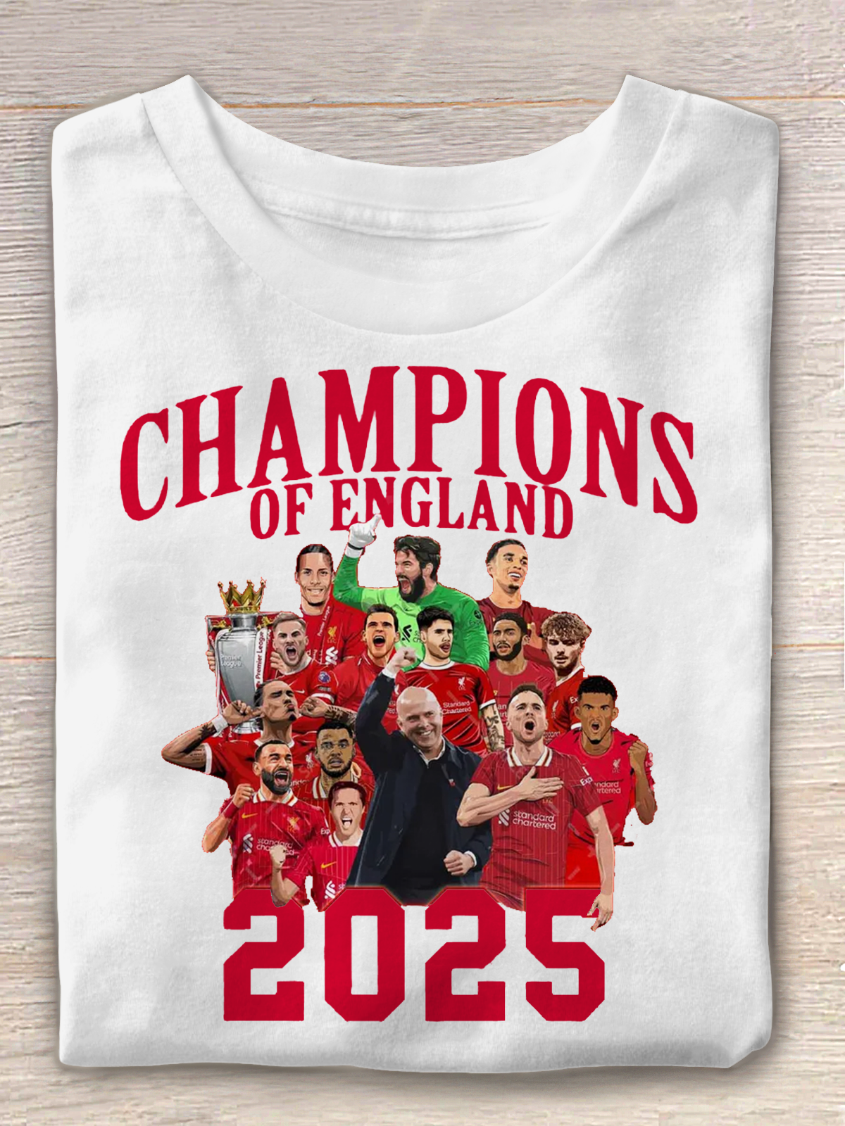 ヴィンテージ リバプール 2025 チャンピオンズ クルーネック Tシャツ