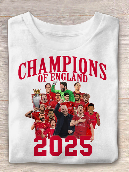 ヴィンテージ リバプール 2025 チャンピオンズ クルーネック Tシャツ