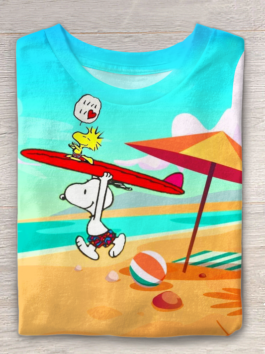 Funny Snoopy Island Resort Crew Neck T-shirt