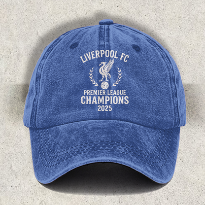 Vintage Liverpool Champions 2025 Printed Baseball Cap