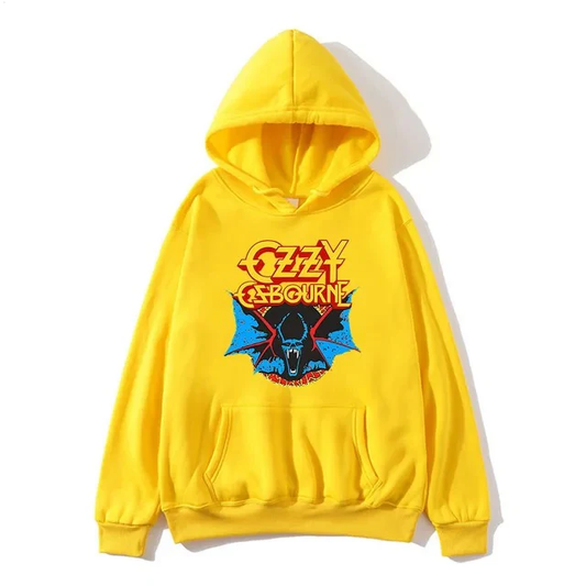 Unisex In Memory of Ozzy Osbourne Long Sleeve Hooded Pocket Sweatshirt