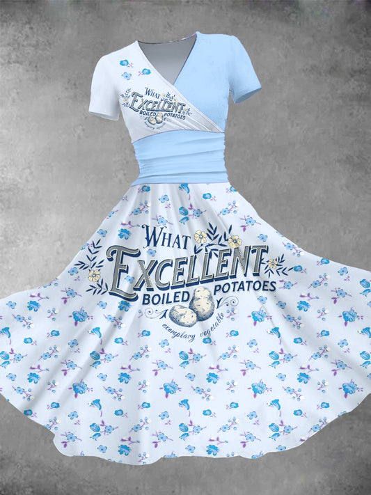 Pride And Prejudice Gift Barely Tolerable V Neck Short Sleeve Women's Dress