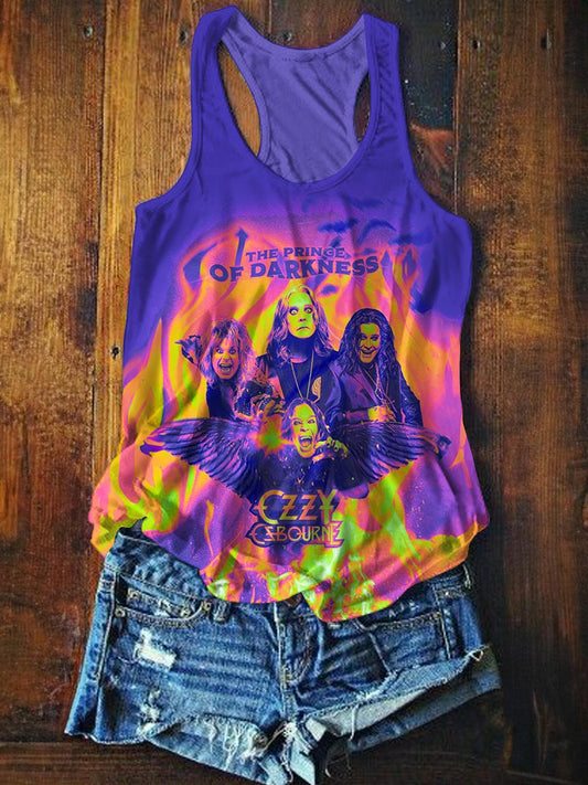 Ozzy Osbourne Printed Casual Tank Top