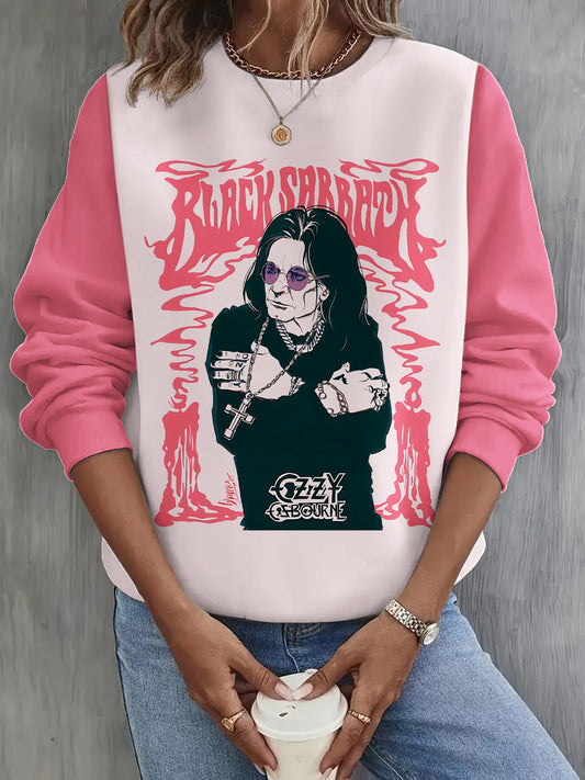 Ozzy Osbourne Long Sleeve Casual Top