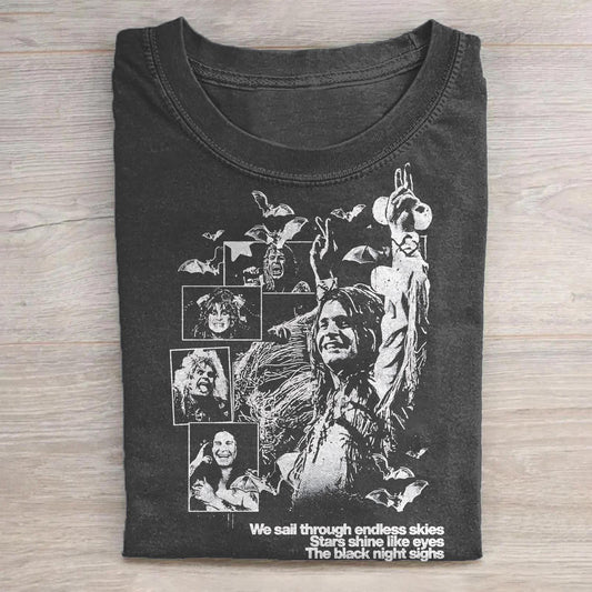 In Memory of Ozzy Osbourne Washed Cotton Short Sleeves