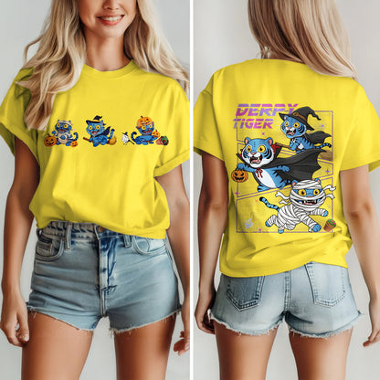 Halloween Demon Hunter Unisex Cotton Crew Neck T-shirt