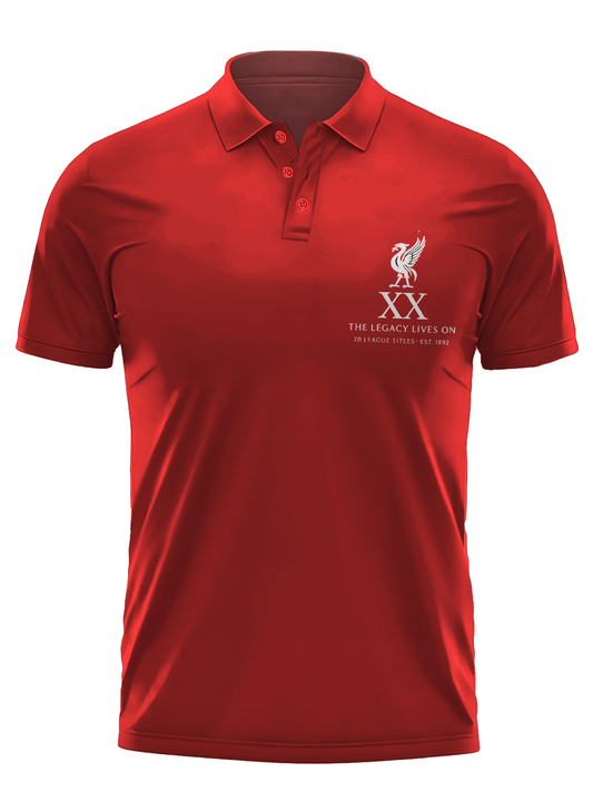 Vintage Liverpool Champions 2025 Men's Short Sleeve Button Polo Shirt
