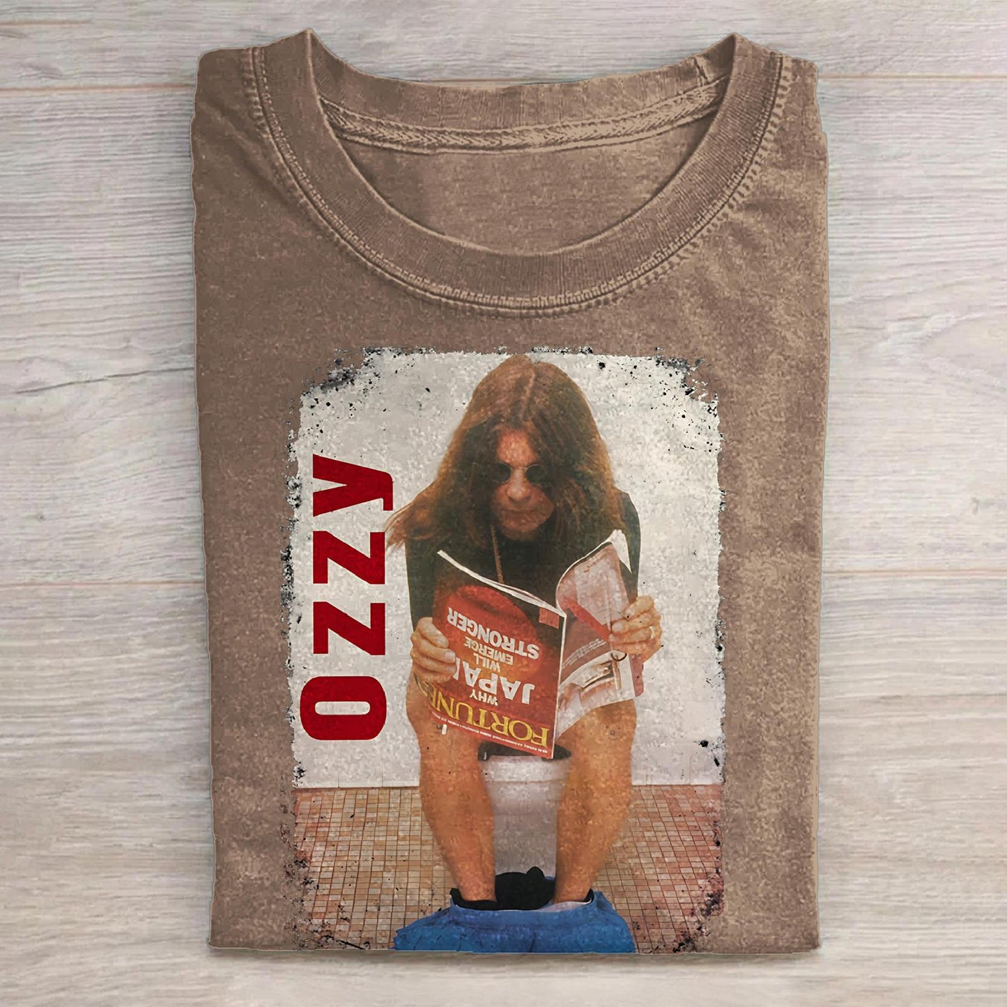 Ozzy Osbourne Washed Cotton Crew Neck T-Shirt