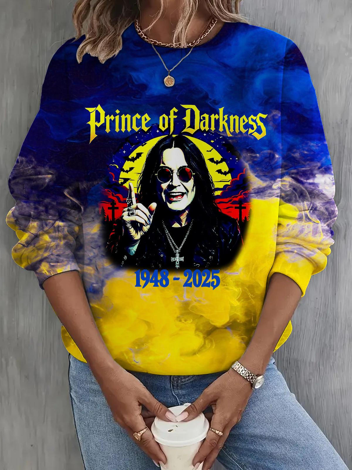 Ozzy Osbourne Art Long Sleeve Casual Top