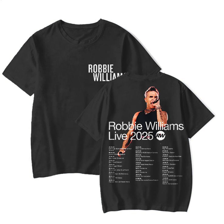 ロビー・ウィリアムズ ライブツアー 2025 クルーネック Tシャツ
