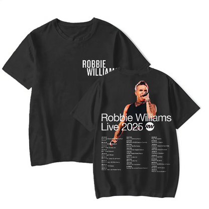 ロビー・ウィリアムズ ライブツアー 2025 クルーネック Tシャツ