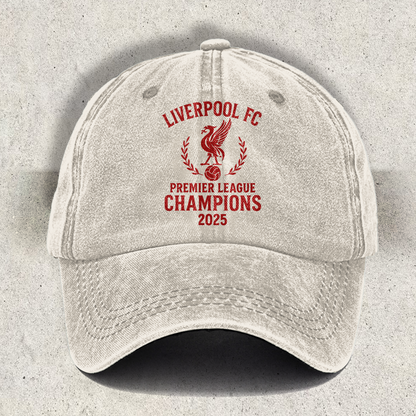 Vintage Liverpool Champions 2025 Printed Baseball Cap
