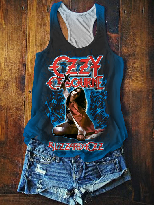 Ozzy Osbourne Printed Casual Tank Top