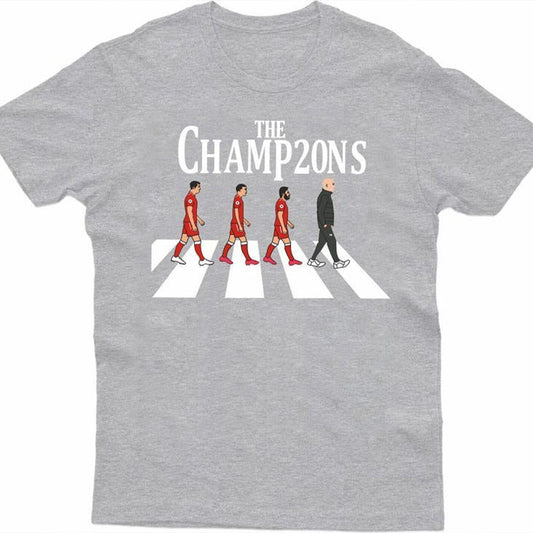 Liverpool Champions 2025 Round Neck Short Sleeve Men's T-shirt