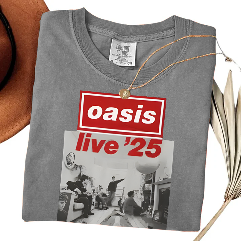 オアシス ライブツアー 2025 ヴィンテージ レトロ Tシャツ