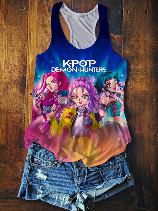 Demon Hunters Huntrix Printed Casual Tank Top