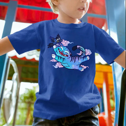 Derpy Tiger Demon Hunters Comfort Colors Kids T-Shirts
