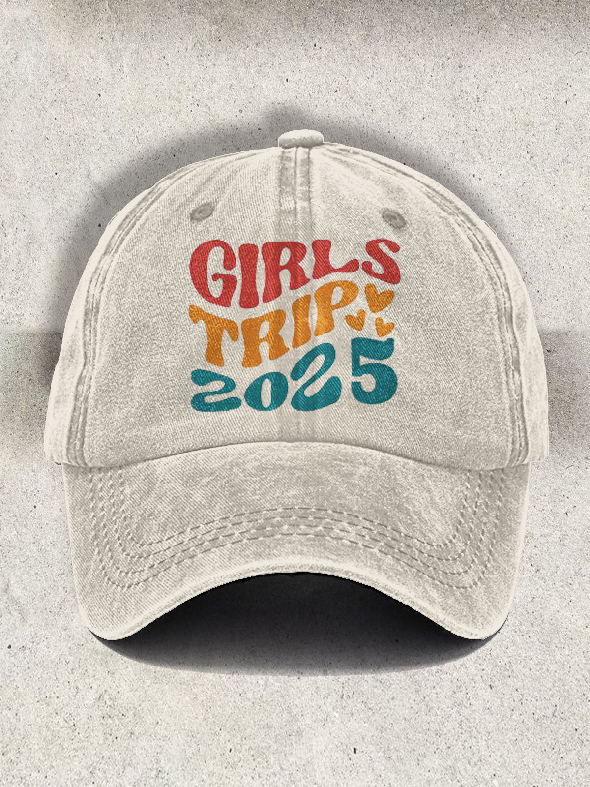 Girl Trip Vacation 2025 Print Baseball Cap