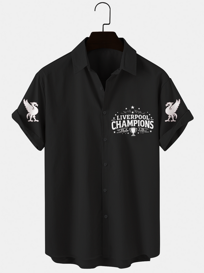 Liverpool FC Champions Men's Short Sleeve Shirts