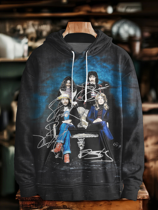 Ozzy Osbourne Unisex Long Sleeve Hooded Pocket Sweatshirt