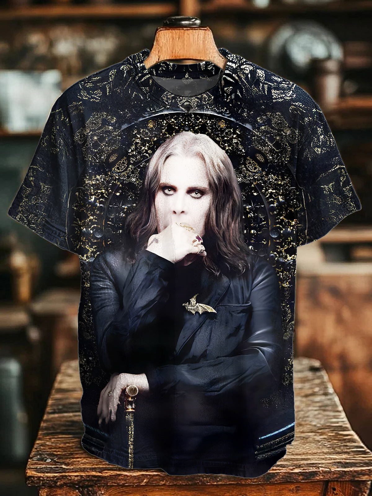 Ozzy Osbourne Inspired Art Crew Neck T-shirt