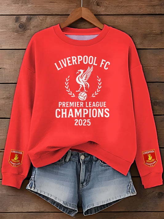 Liverpool Champions Wall Printed Long Sleeve Casual Top